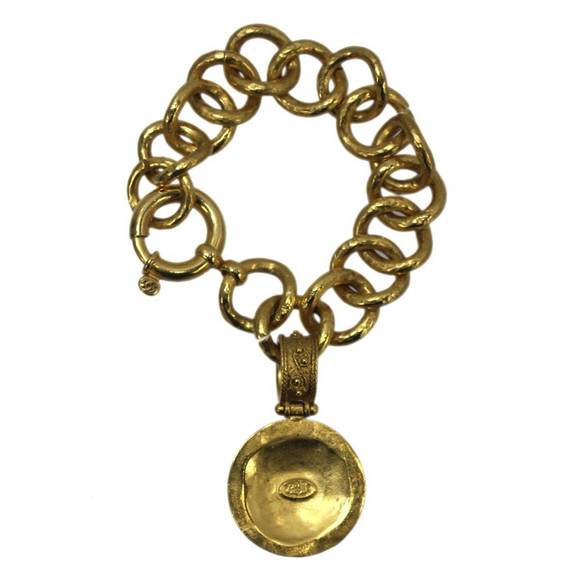 CHANEL Coco Bracelet Red 94A GP Gold 18cm Circumference - Picture 3 of 7